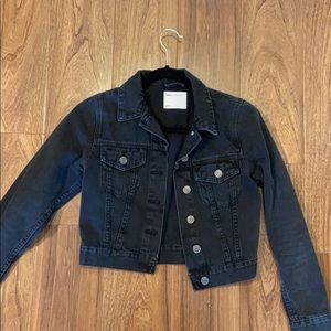 ASOS cropped grey denim jacket